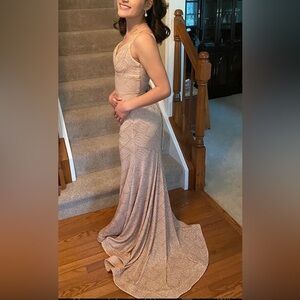 Elegant Beige Evening Gown